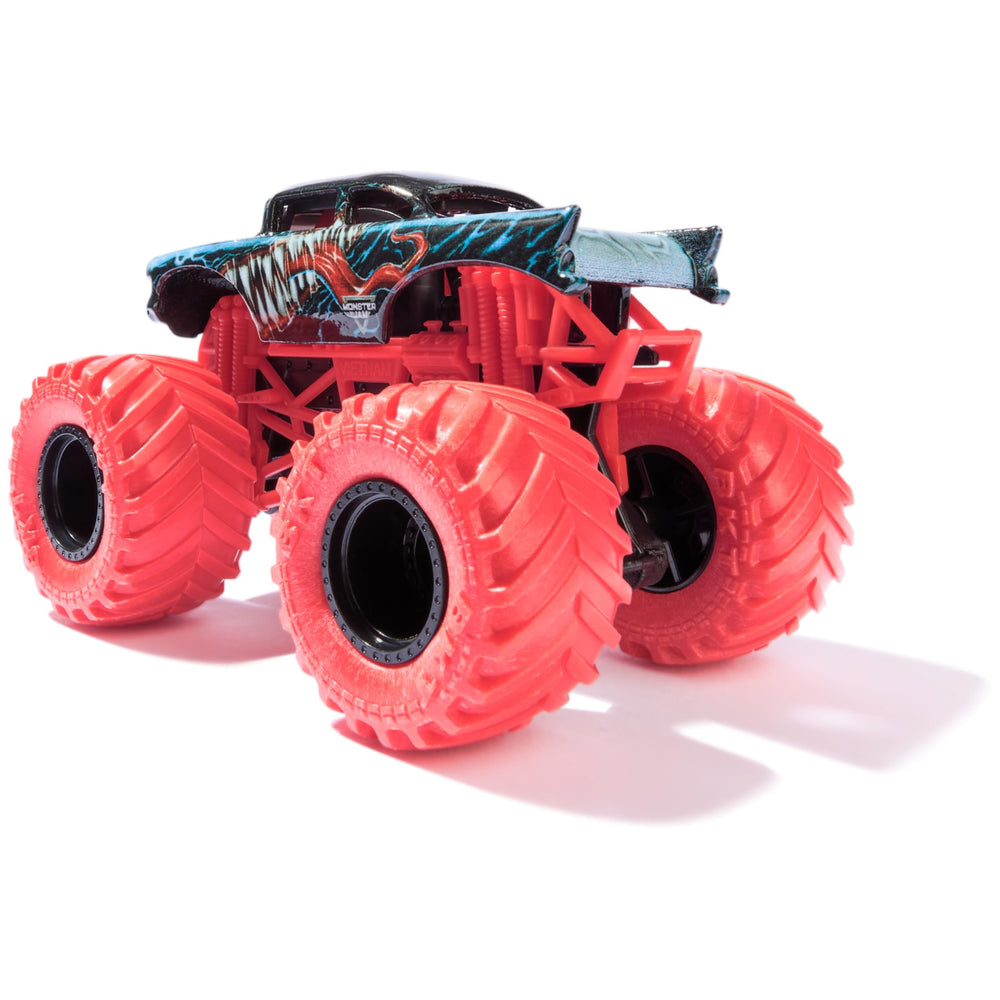 Monster Jam Marvel Venom truck packaging showcases premium toy quality and gift-ready appeal.