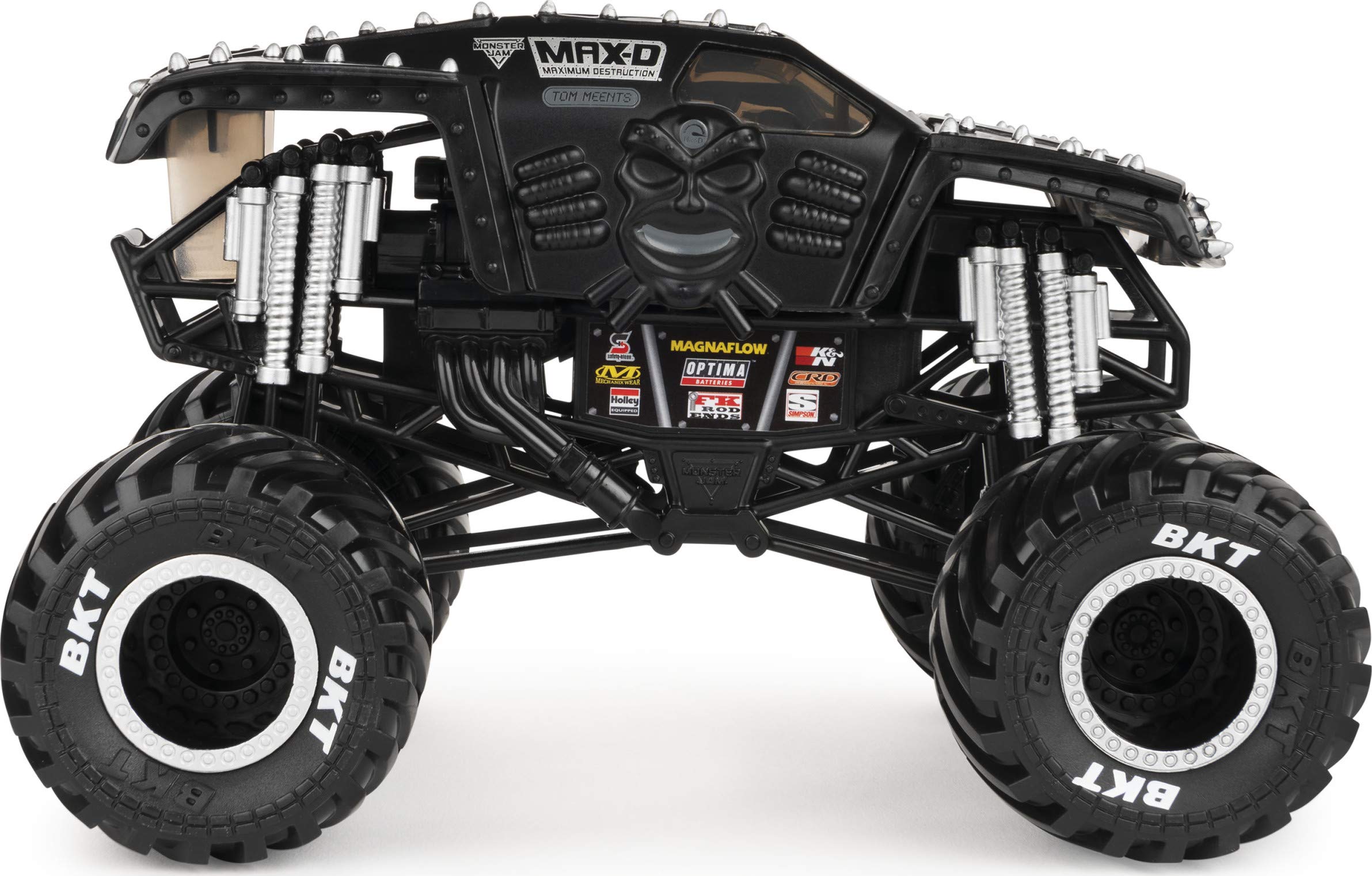 Monster Jam Max-D 1:24 scale die-cast truck with official BKT tires for authentic traction