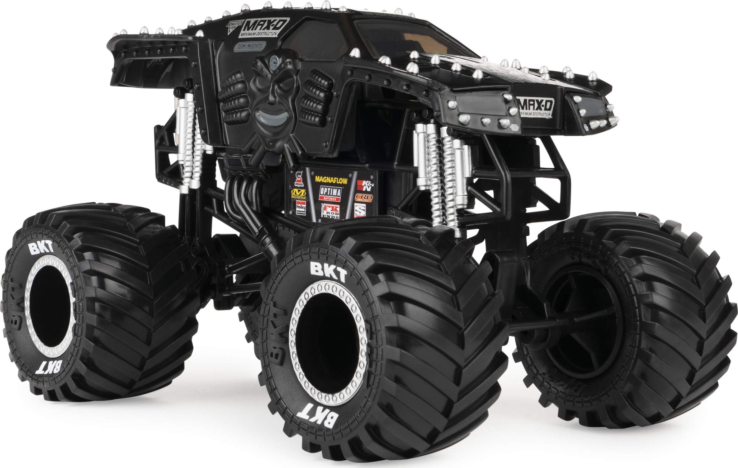 Monster Jam Max-D 1:24 scale die-cast truck rear detail with decals