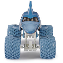 Monster Jam Megalodon 1:24 graphics emphasize retro styling and authenticity