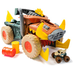 Monster Jam Megalodon truck for action-packed play and tidy storage.