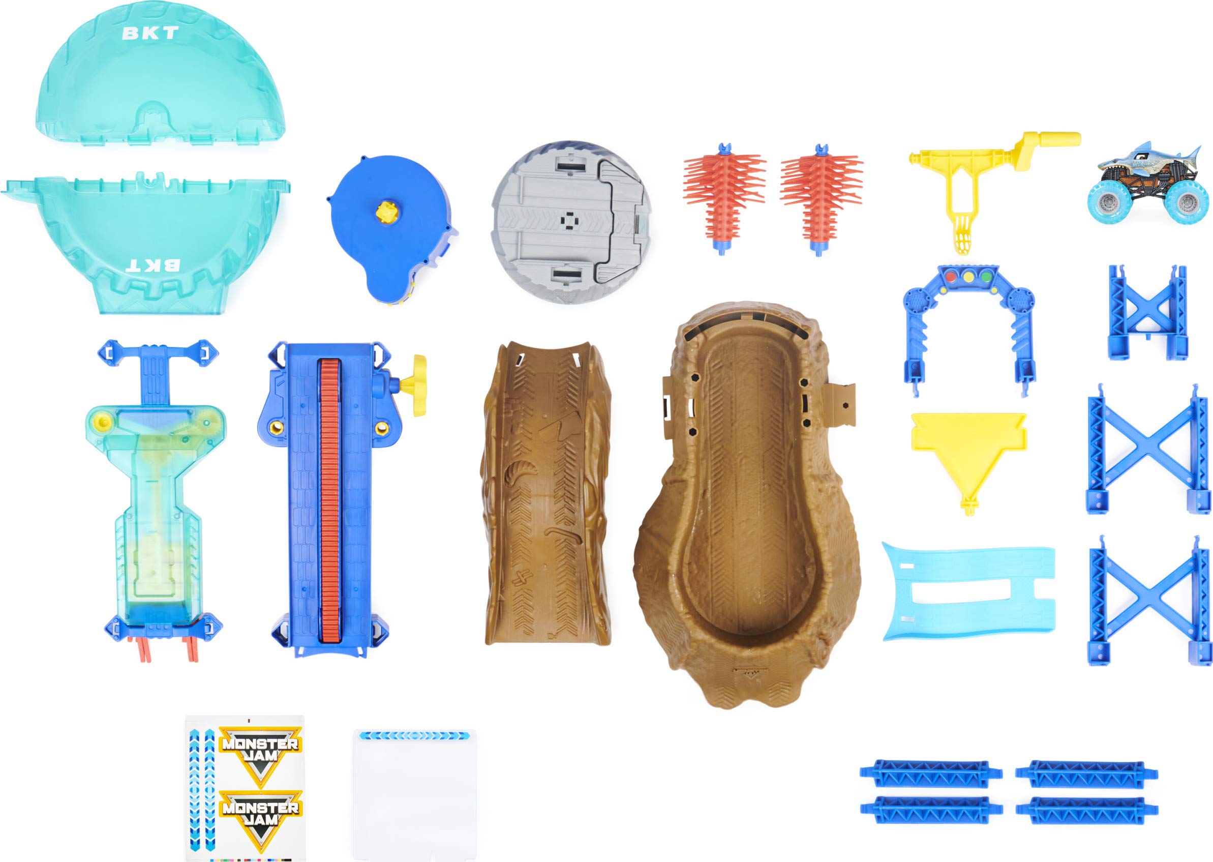 Exclusive 1:64 Megalodon truck included with Monster Jam Wash