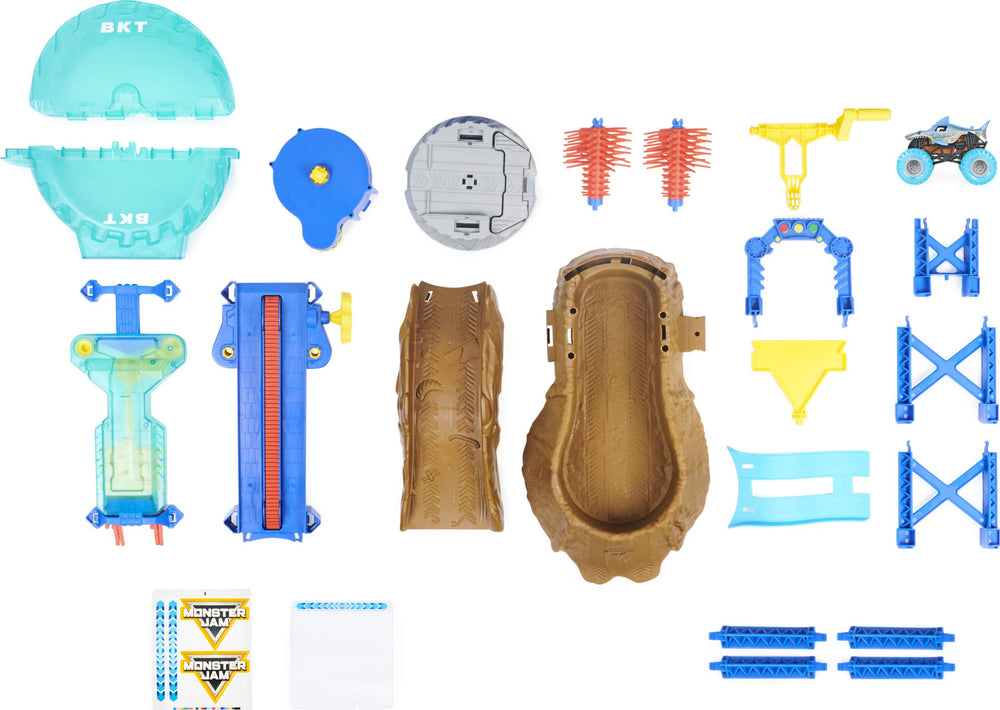 Exclusive 1:64 Megalodon truck included with Monster Jam Wash