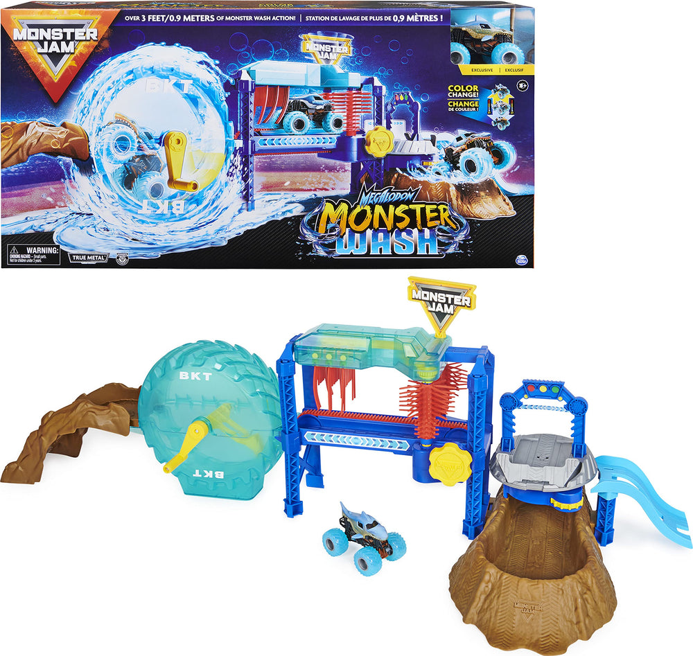 Monster Jam Megalodon Wash main unit for immersive water play and realism