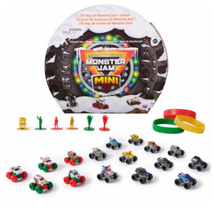 Monster Jam Mini Advent Calendar cover with 24 holiday surprises ready to reveal.
