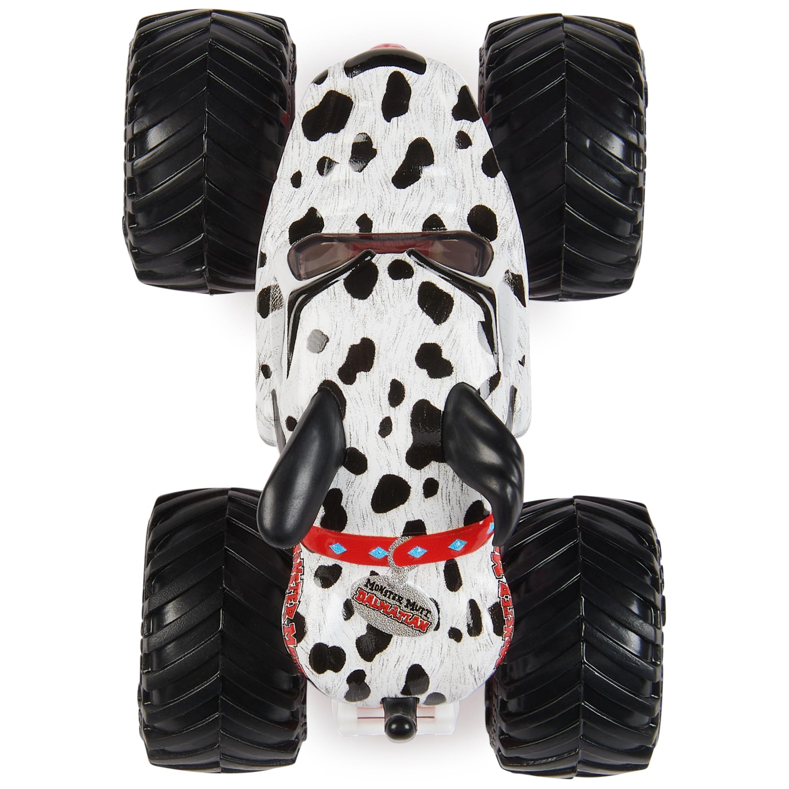 Monster Jam Monster Mutt Dalmatian 1:64 collector poster tracking feature.