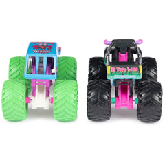Monster Jam Nitro Neon 1:64 pack cover highlights exclusive two-truck set