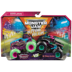 Monster Jam Nitro Neon Son-Uva Digger front view shows bold styling and collectability