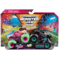 Monster Jam Nitro Neon Sparkle Smash truck with vivid neon accents, ideal for collectors.
