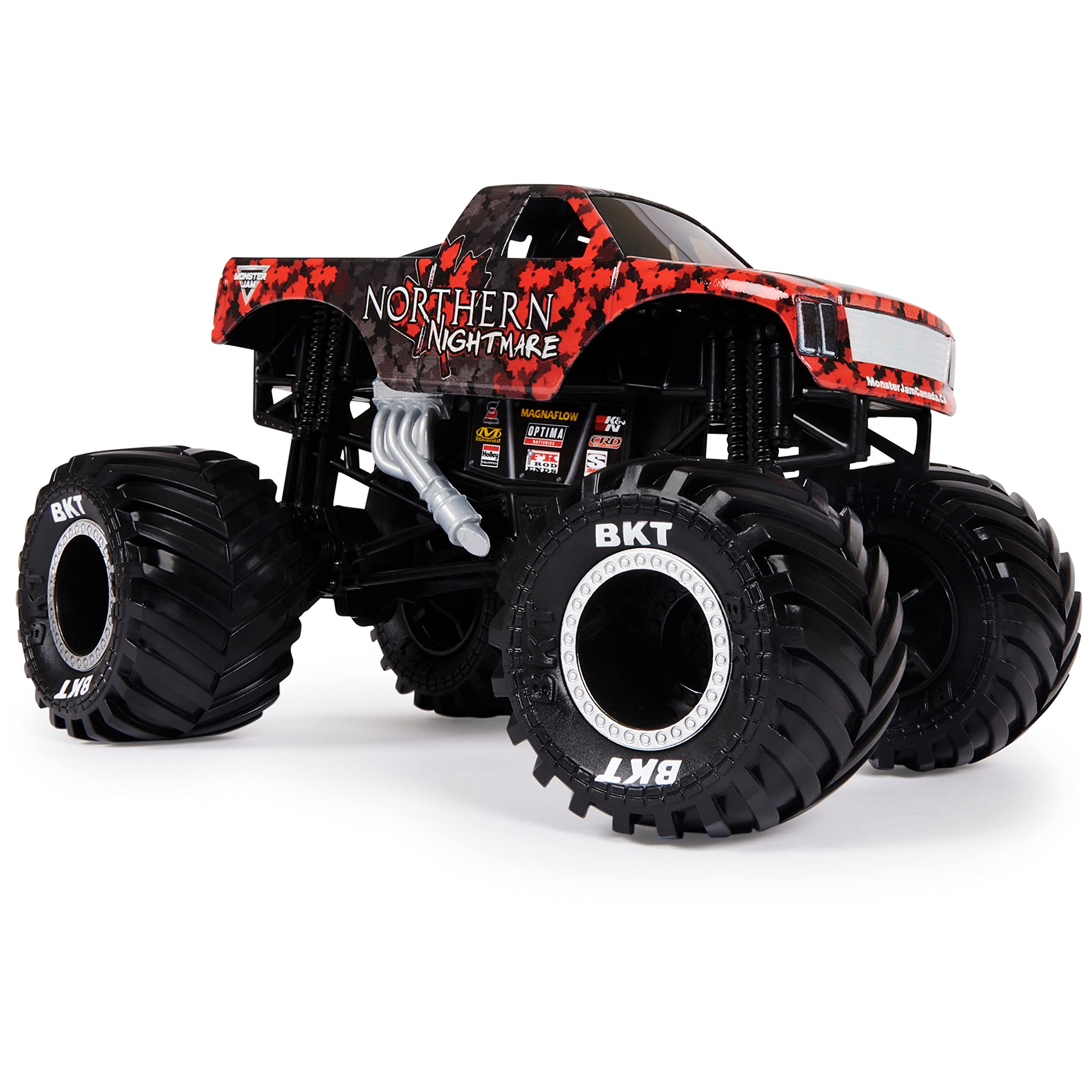 Monster Jam Northern Nightmare truck highlights working suspension for action-ready realism