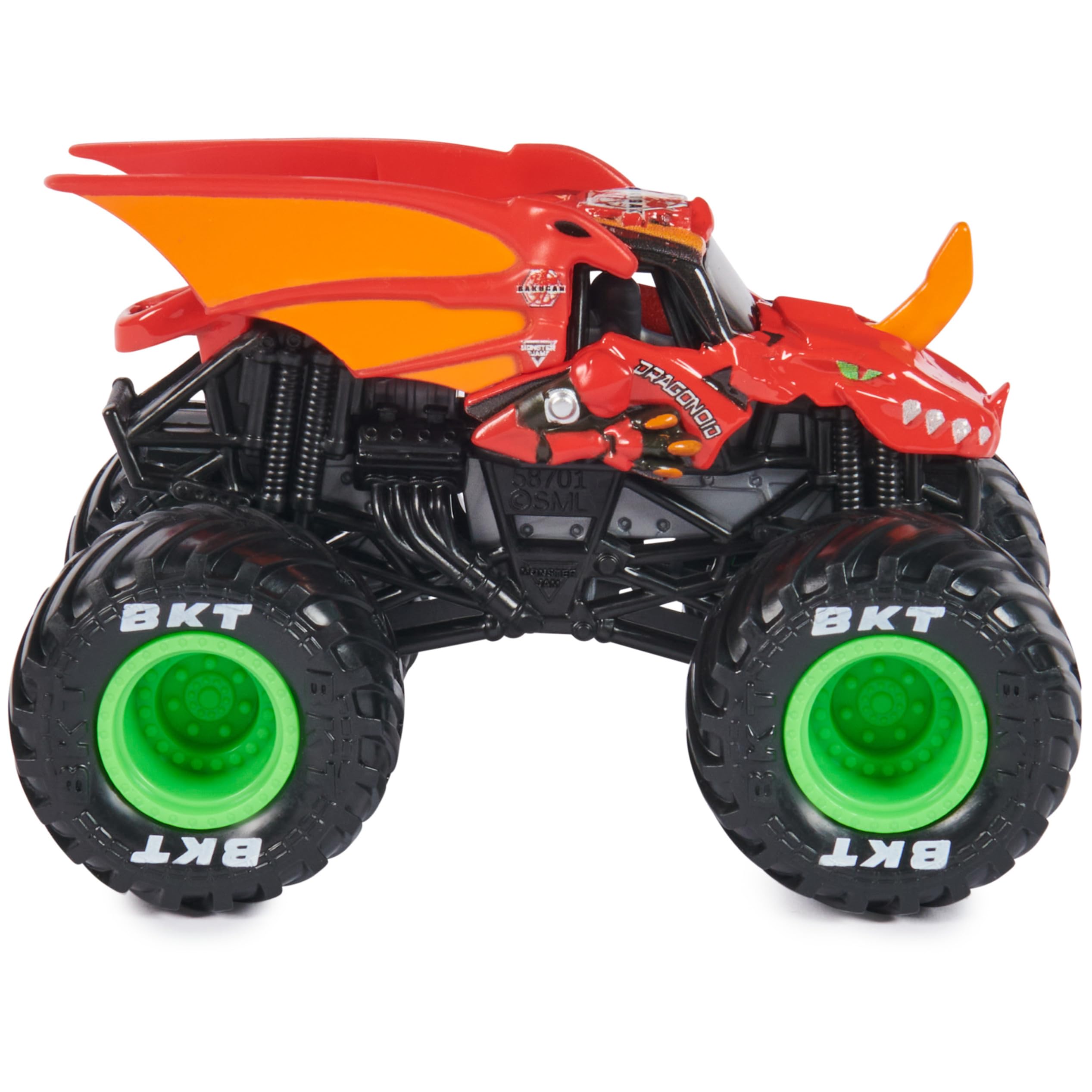 Monster Jam packaging art and poster add collectible appeal at a glance.