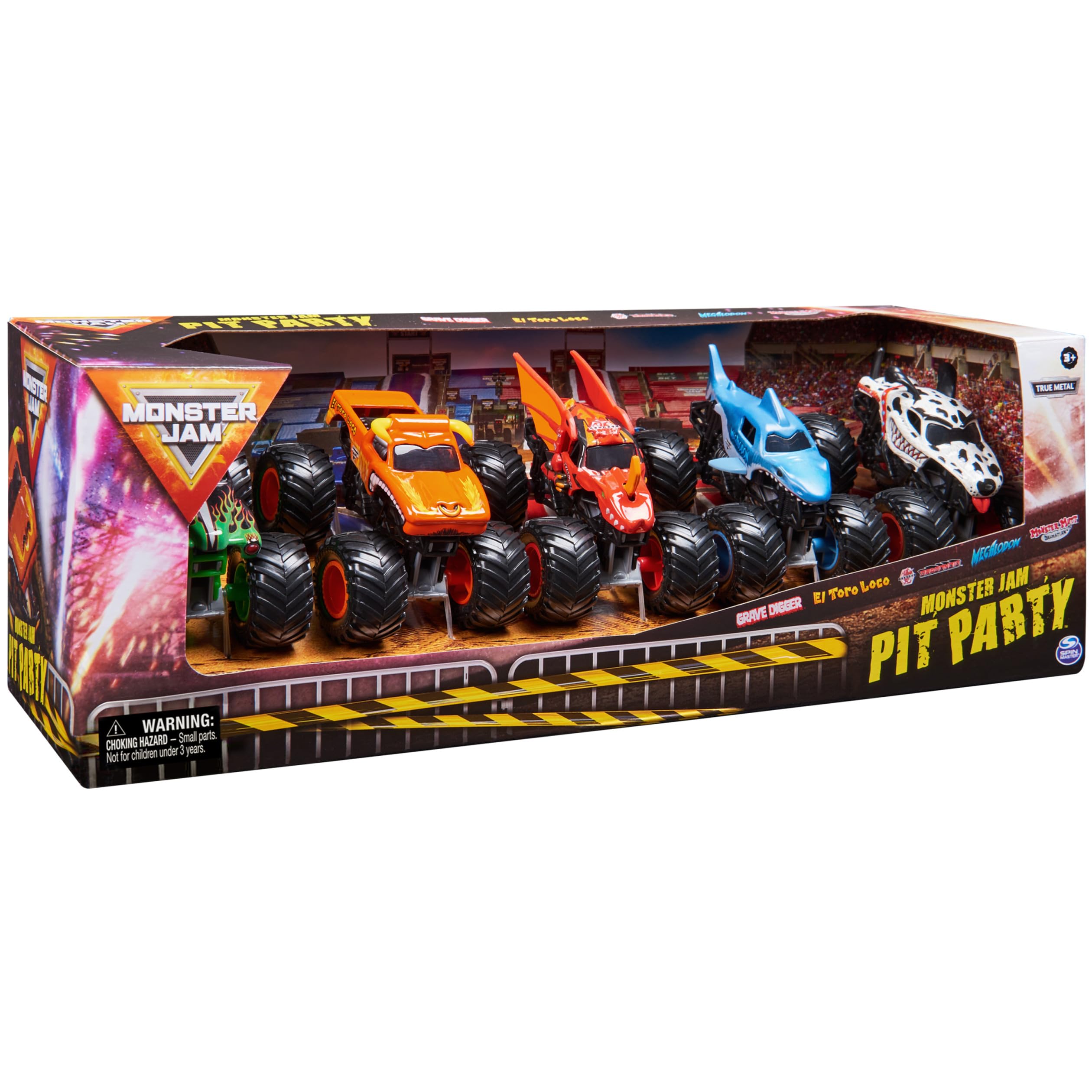 Kids enjoy Monster Jam Pit Party set during active play