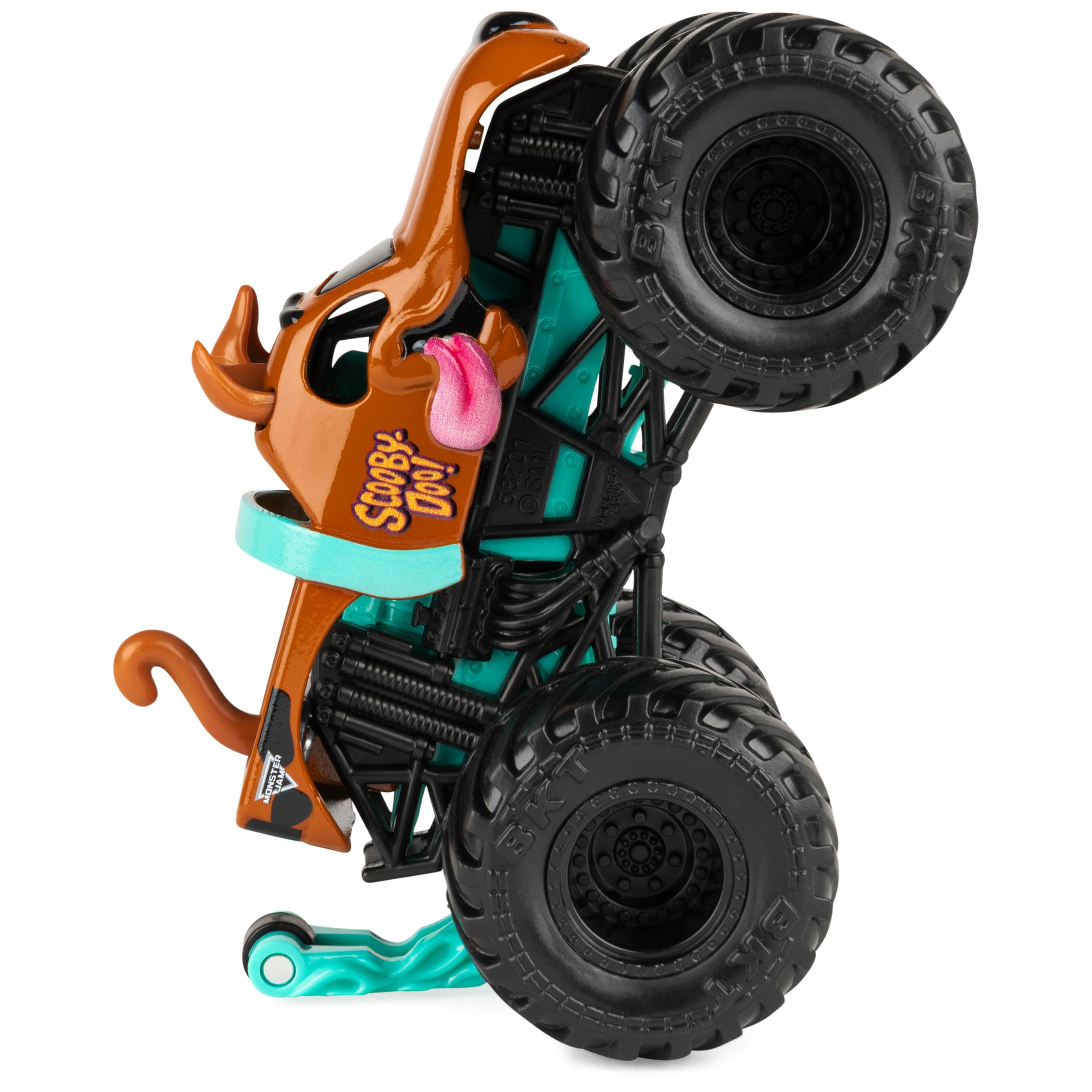 Official BKT tires and chrome rims on the Scooby-Doo 1:64 die-cast for realistic look