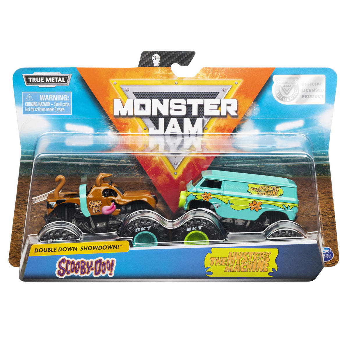 Monster Jam Scooby-Doo truck front view with bold graphics for collectible play