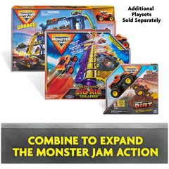 Monster Jam Ship It Flip It multicolor-graphics boost shelf appeal during playtime.