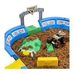 Shipping container mold and sticker sheet complete the arena setup.