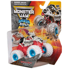 Monster Jam Smash & Bash Monster Mutt Dalmatian graphics close-up for collectors.