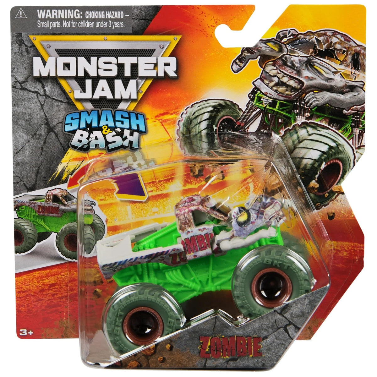 Monster Jam Smash & Bash Zombie crash-action feature for quick play resets.