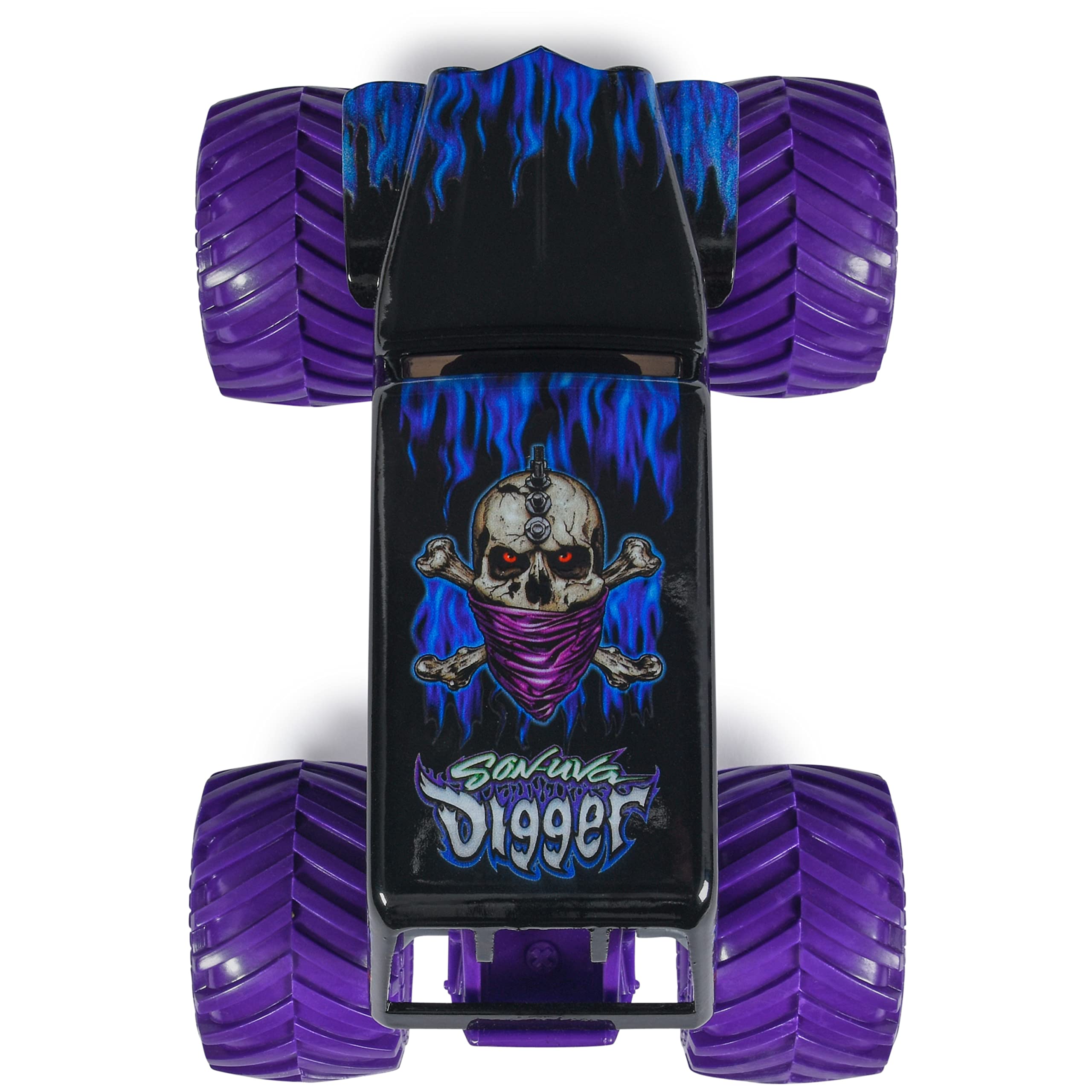 Monster Jam Son-uva Digger 1:24 chassis detail offers authentic scale realism for display and play
