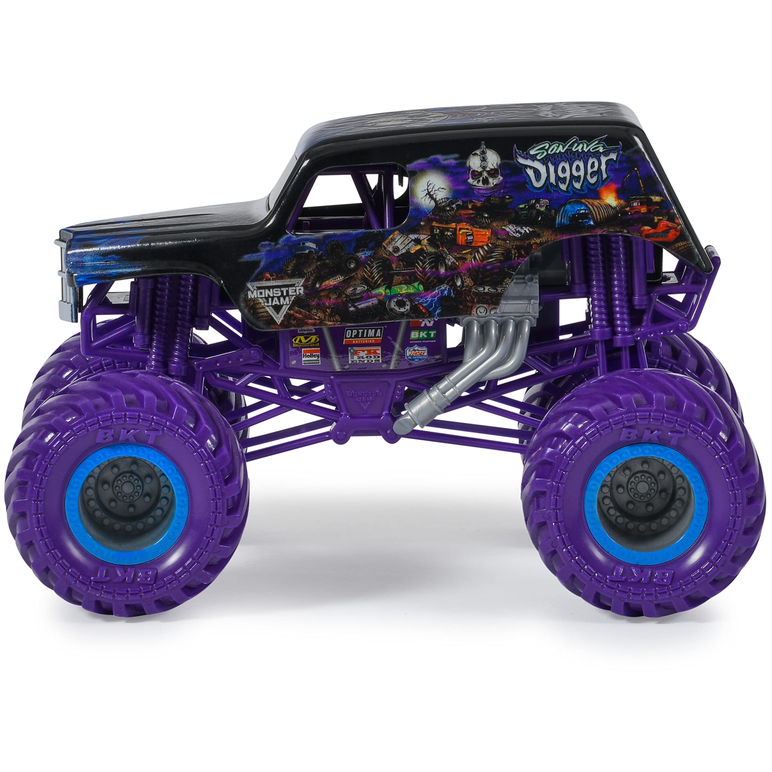 Monster Jam Son-uva Digger 1:24 play-ready truck for action-packed races with other trucks
