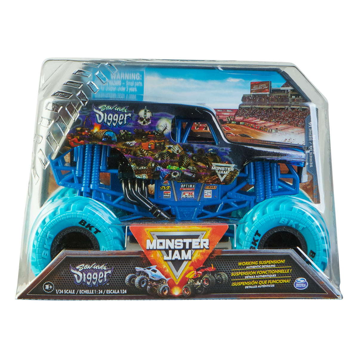 Monster Jam Son-uva Digger 1:24 scale truck with authentic graphics for collectors