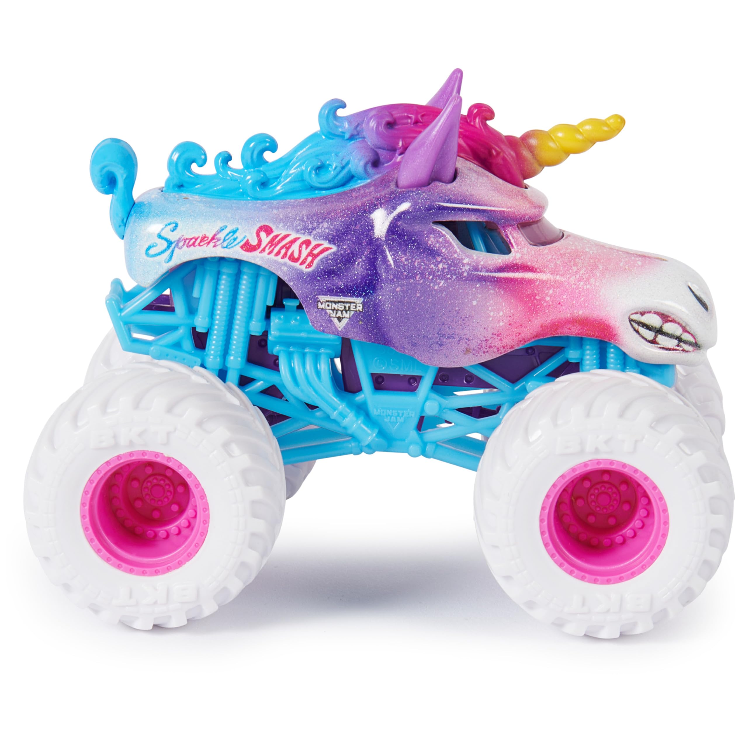 Monster Jam Sparkle Smash Zombie vs Whiplash, lifelike graphics for pretend racing