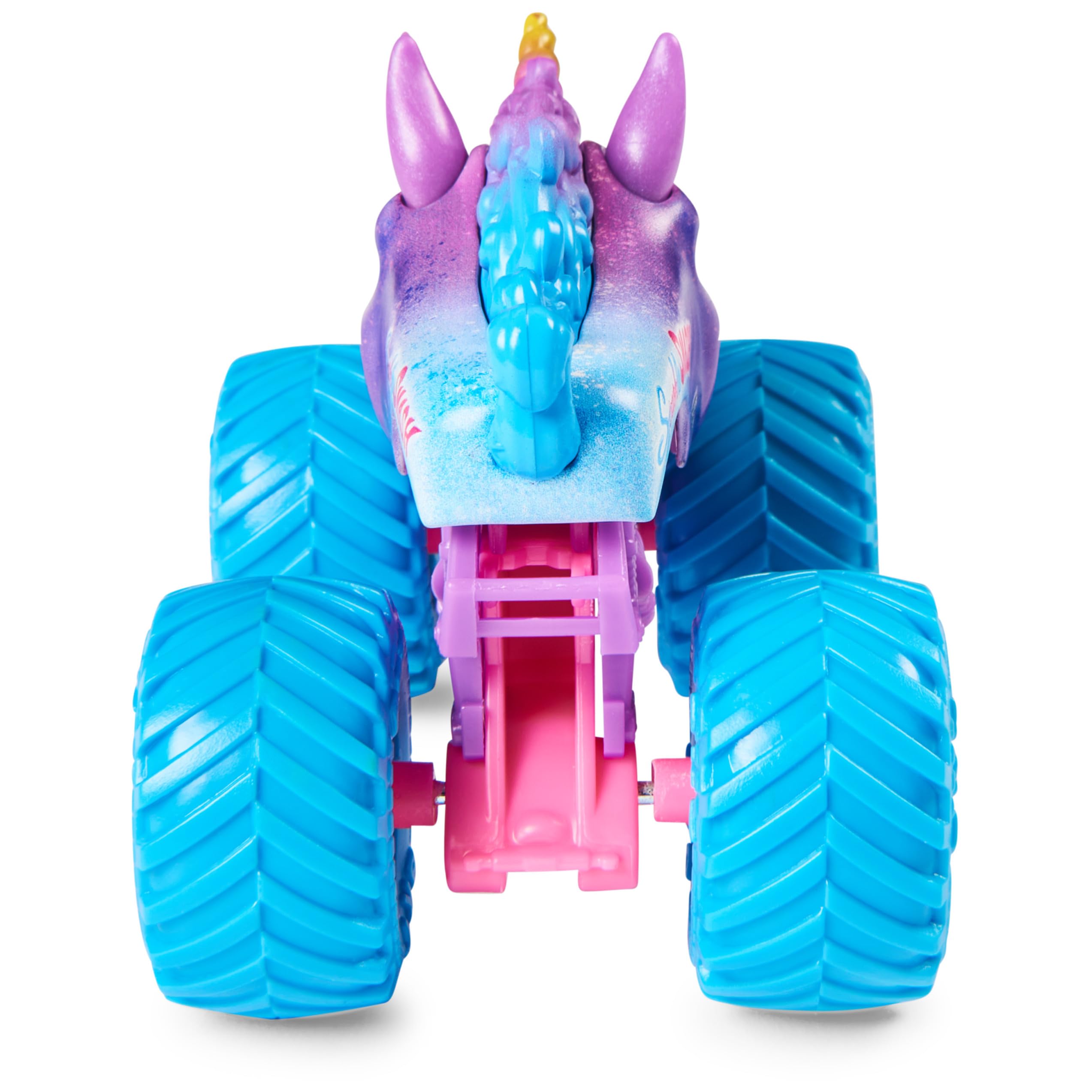 Monster Jam authentic chassis adds realistic heft for play.