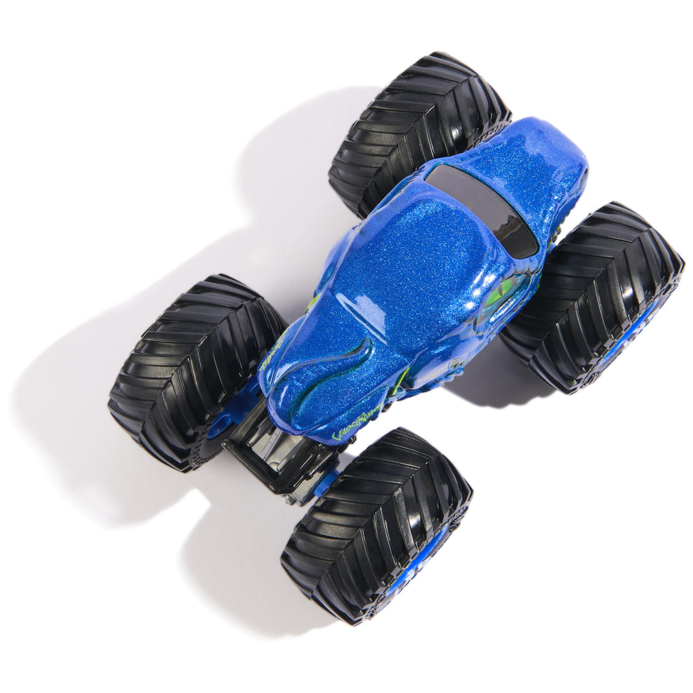 Chassis and build echoing authentic Monster Jam feel during stunts