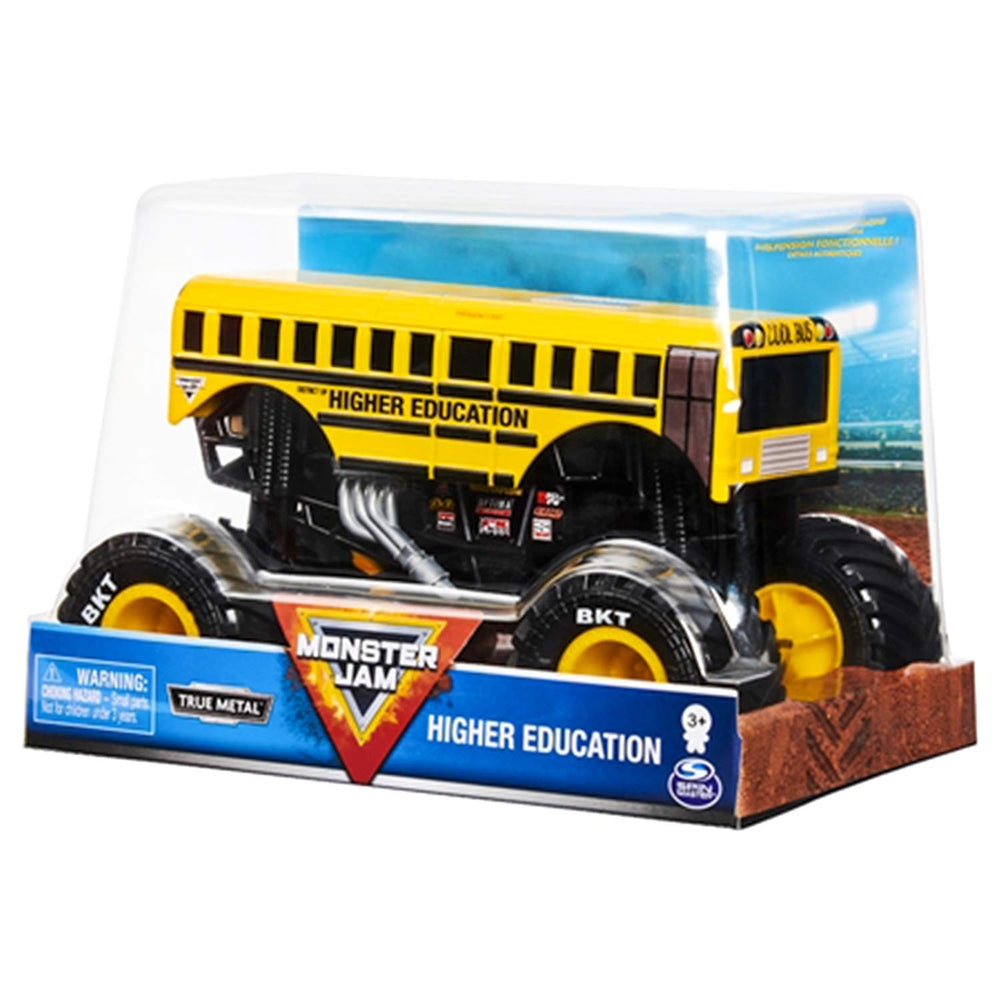 Monster Jam working suspension system showing shock-absorption during landings