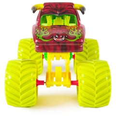Monster Jam working suspension system enhances realistic action during play and display.