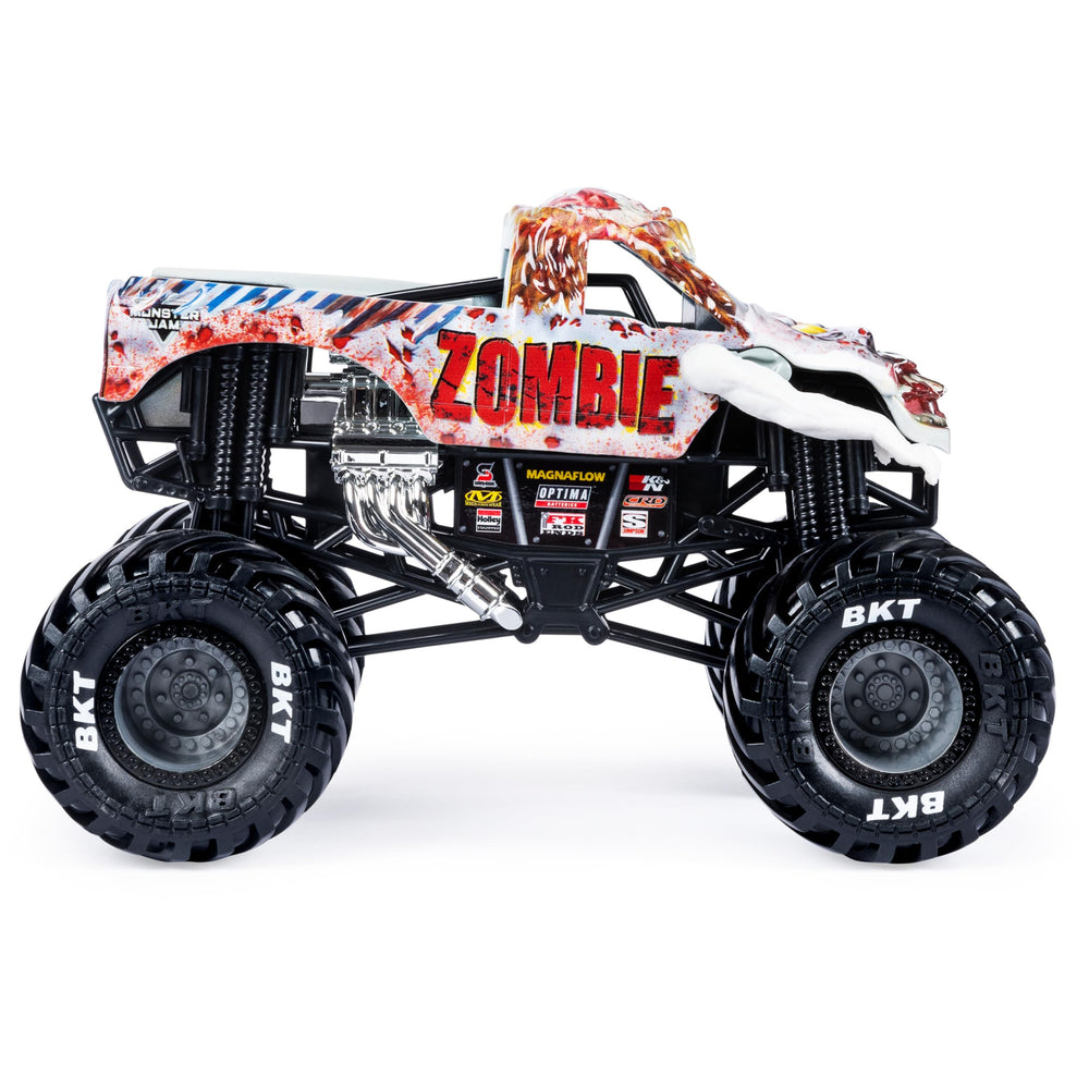 Monster Jam zombie truck with BKT tires for enhanced traction.