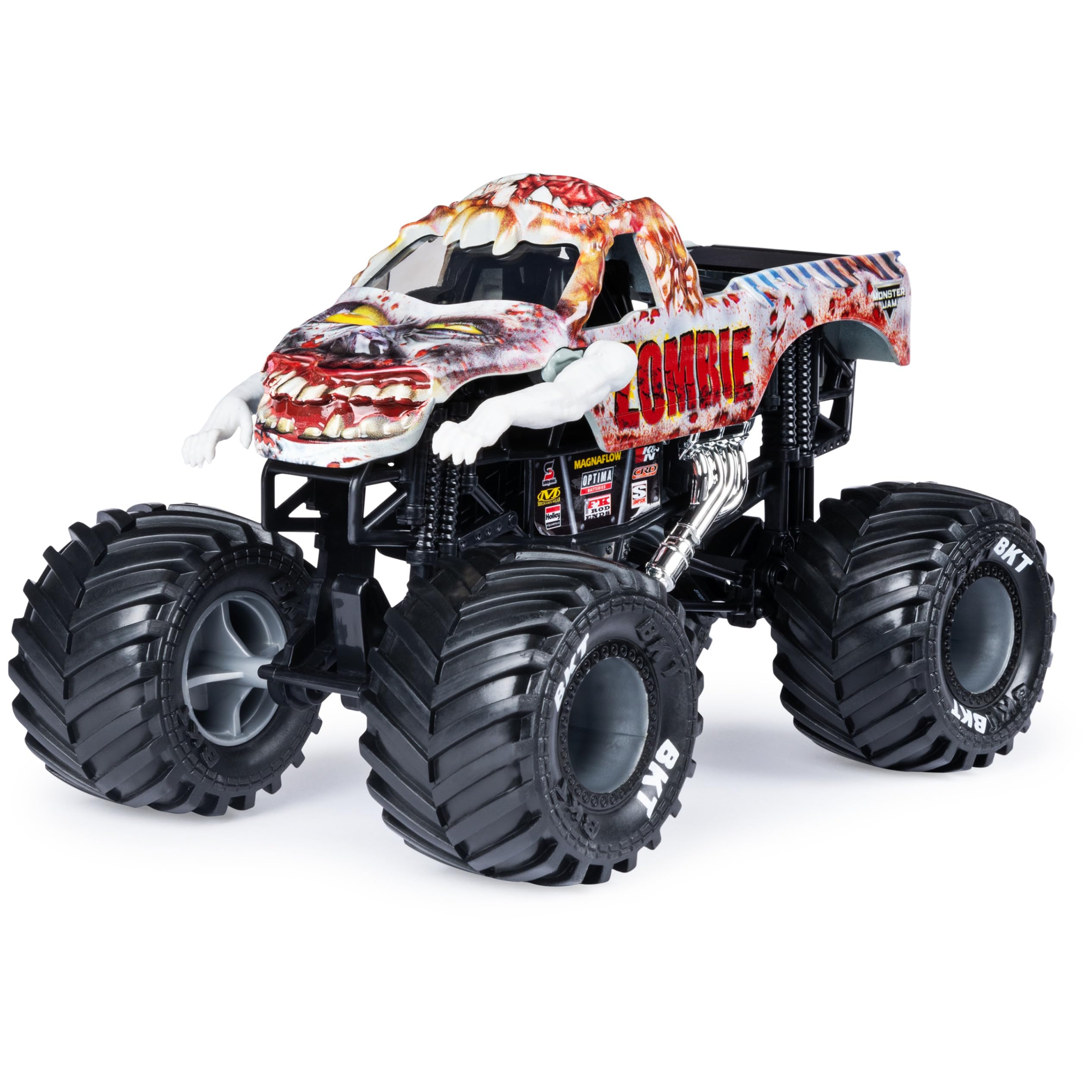 Zombie truck with working suspension for smoother jumps and real feel.