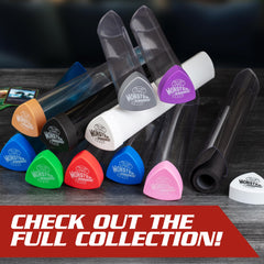 Monster Protectors prism playmat tube storage use shows mats safely organized.