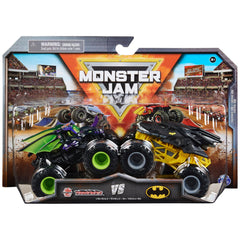 Monster Jam Bakugan Dragonoid vs Batman 1:64 scale trucks ready for action play.