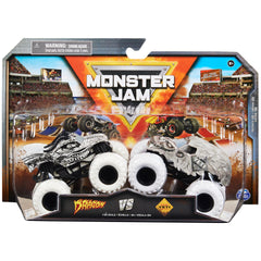 Dragon vs Yeti 1:64 Monster Jam die-cast trucks ready for showdowns.