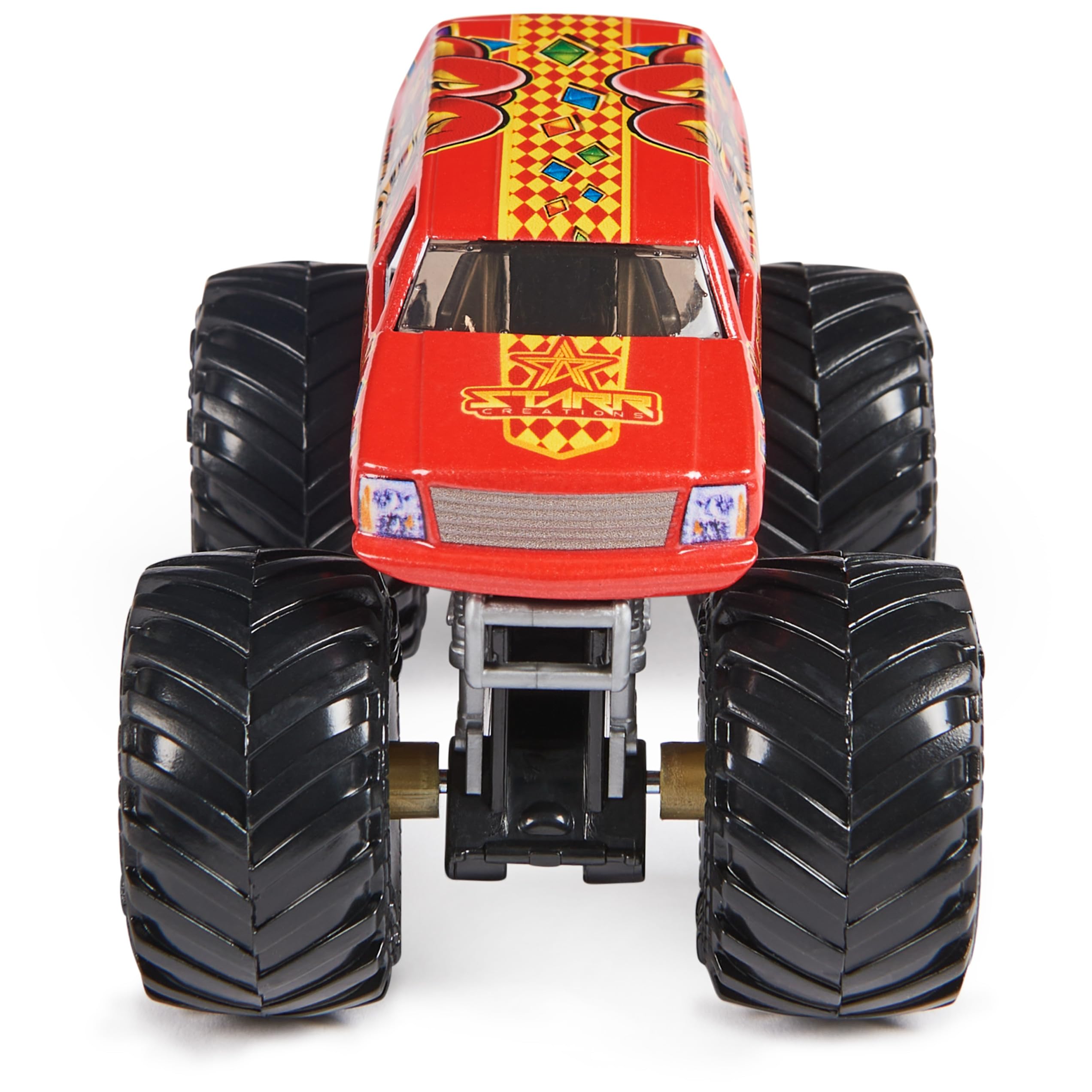 Monster Jam Lucas Stabilizer vs Jester size comparison for display setups