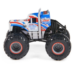 Monster Jam Lucas Stabilizer vs Jester rear view reveals bold tail design
