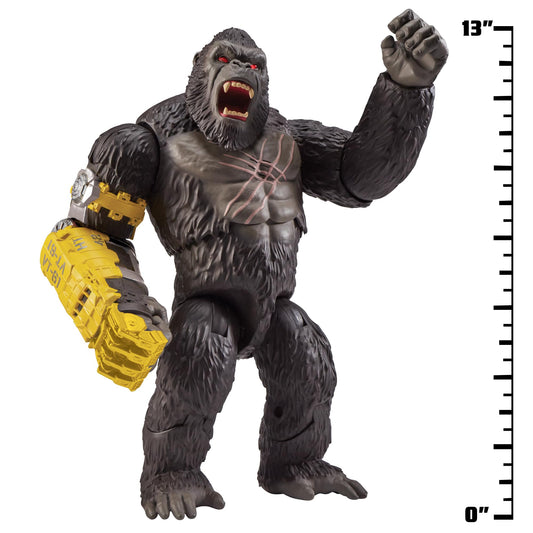 Power Punch Kong legs-swing action activates dynamic swinging with light and sound.