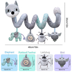 MONSTIME spiral mobile attachment beside crib for soothing sleep