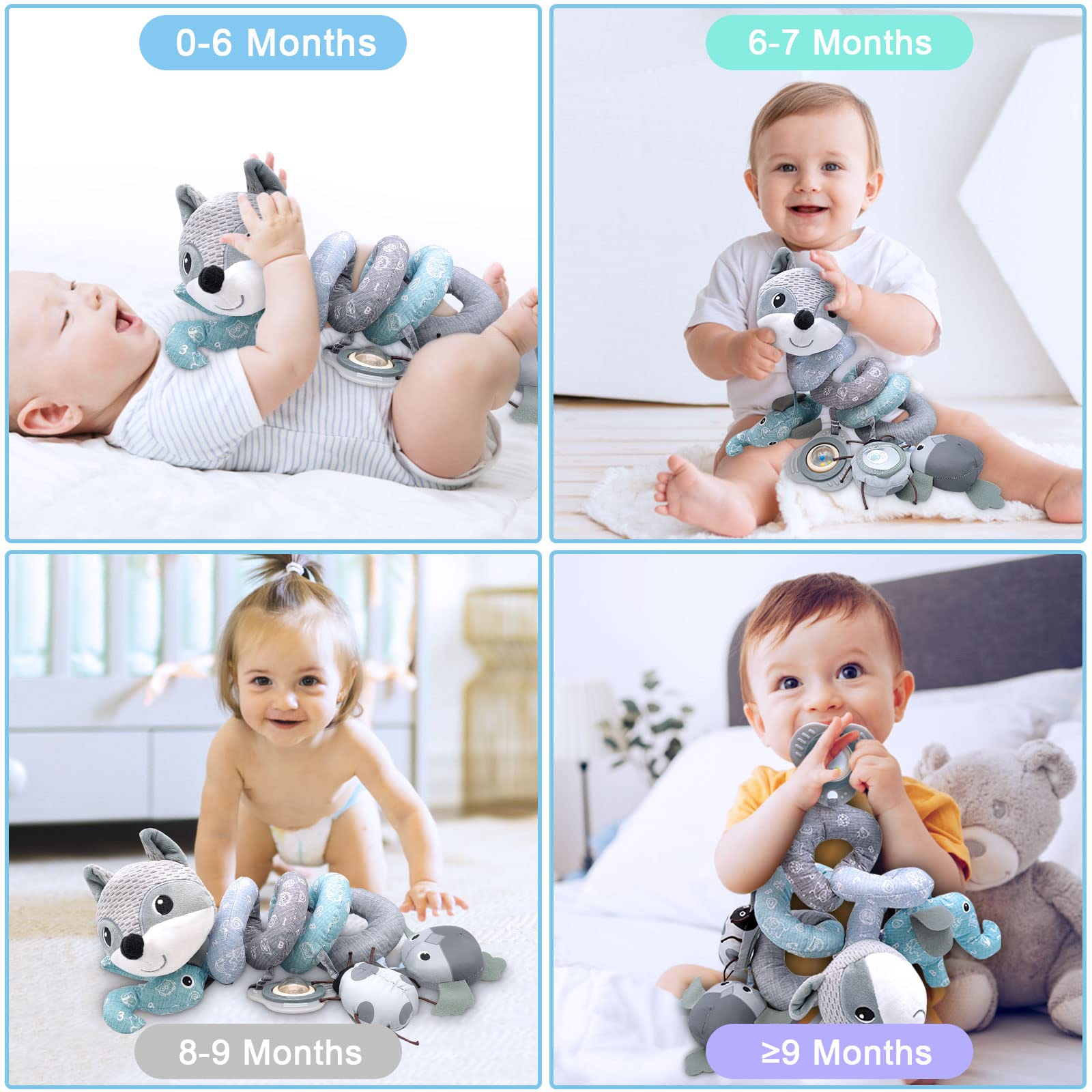 MONSTIME textured teether toy for gums and sensory exploration
