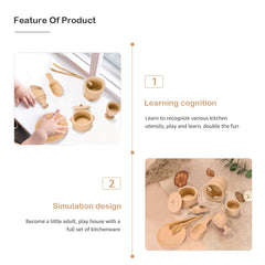 Mont Pleasant wooden tongs support precise finger movements in Montessori-inspired play