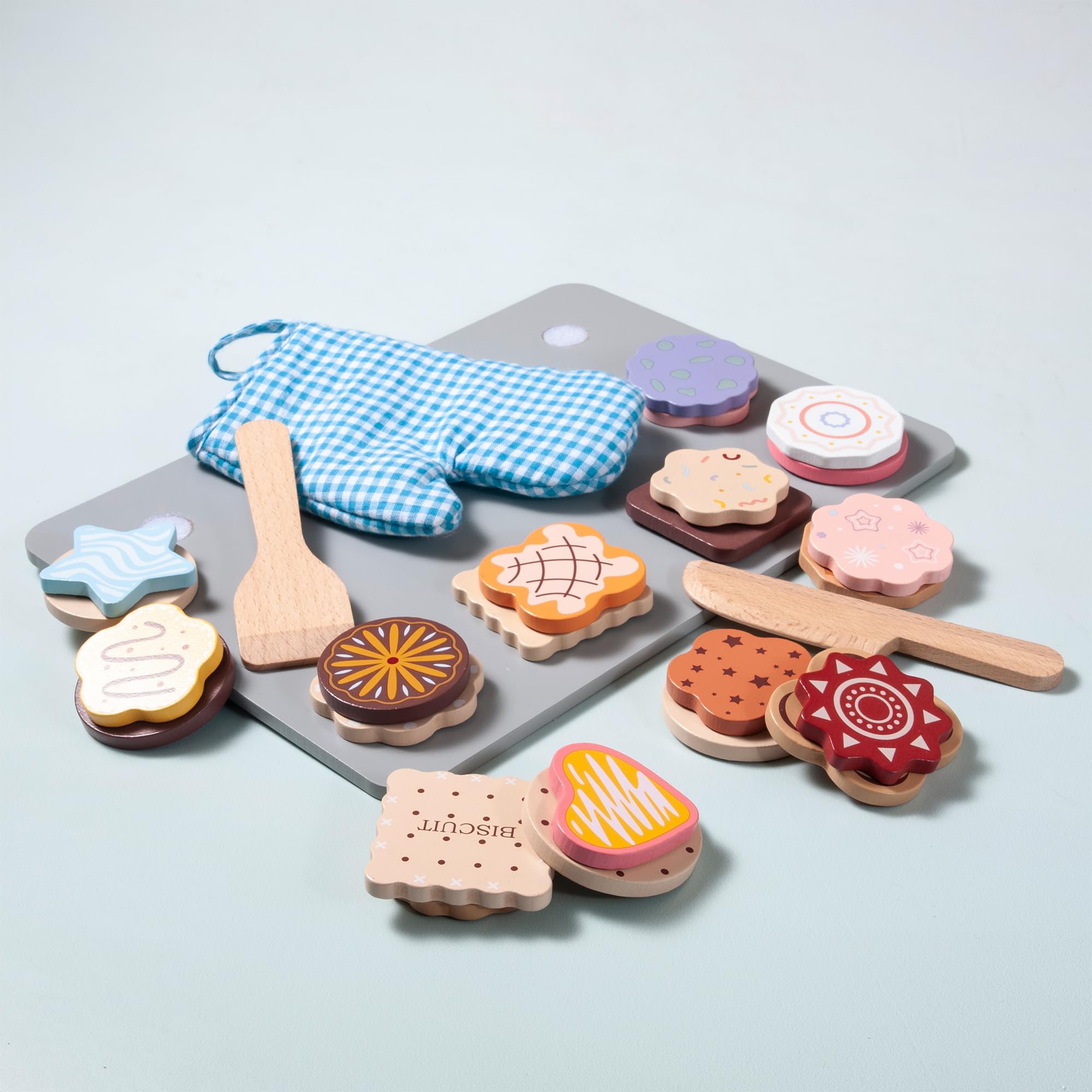 Mont Pleasant wooden cookie top in bright color family