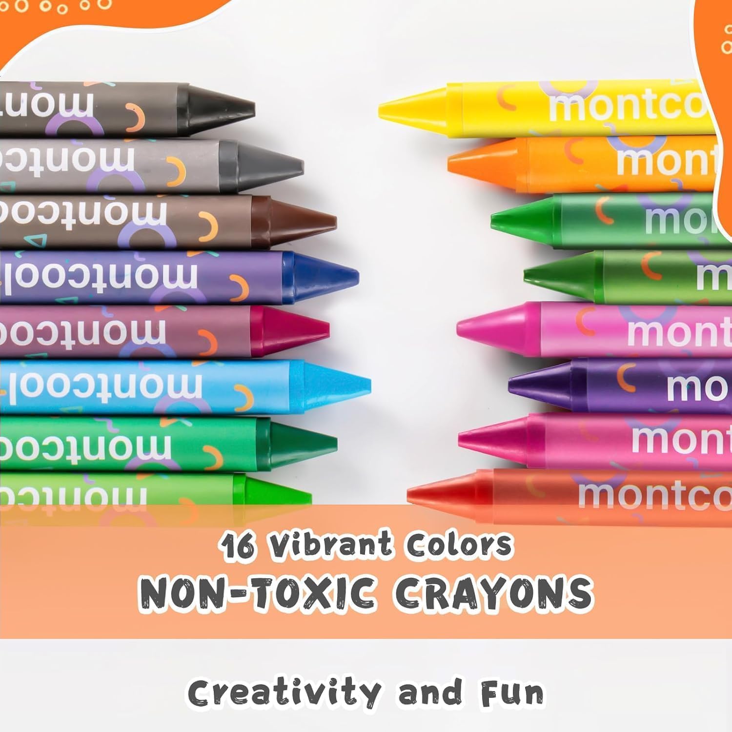 Montcool 32 vibrant colors collection for creative kid art projects