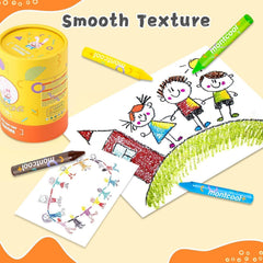 Montcool washable crayons wash off surfaces easily with warm water.