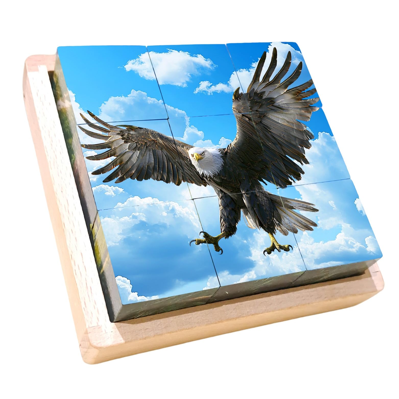 Montessori Castle Native Animals Puzzle supports animal recognition through tactile, visual play.