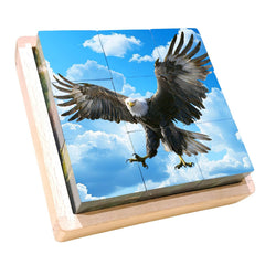 Montessori Castle Native Animals Puzzle supports animal recognition through tactile, visual play.