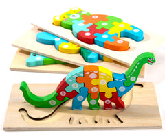 Montessori Mama dinosaur puzzle for toddlers boosts early problem solving.