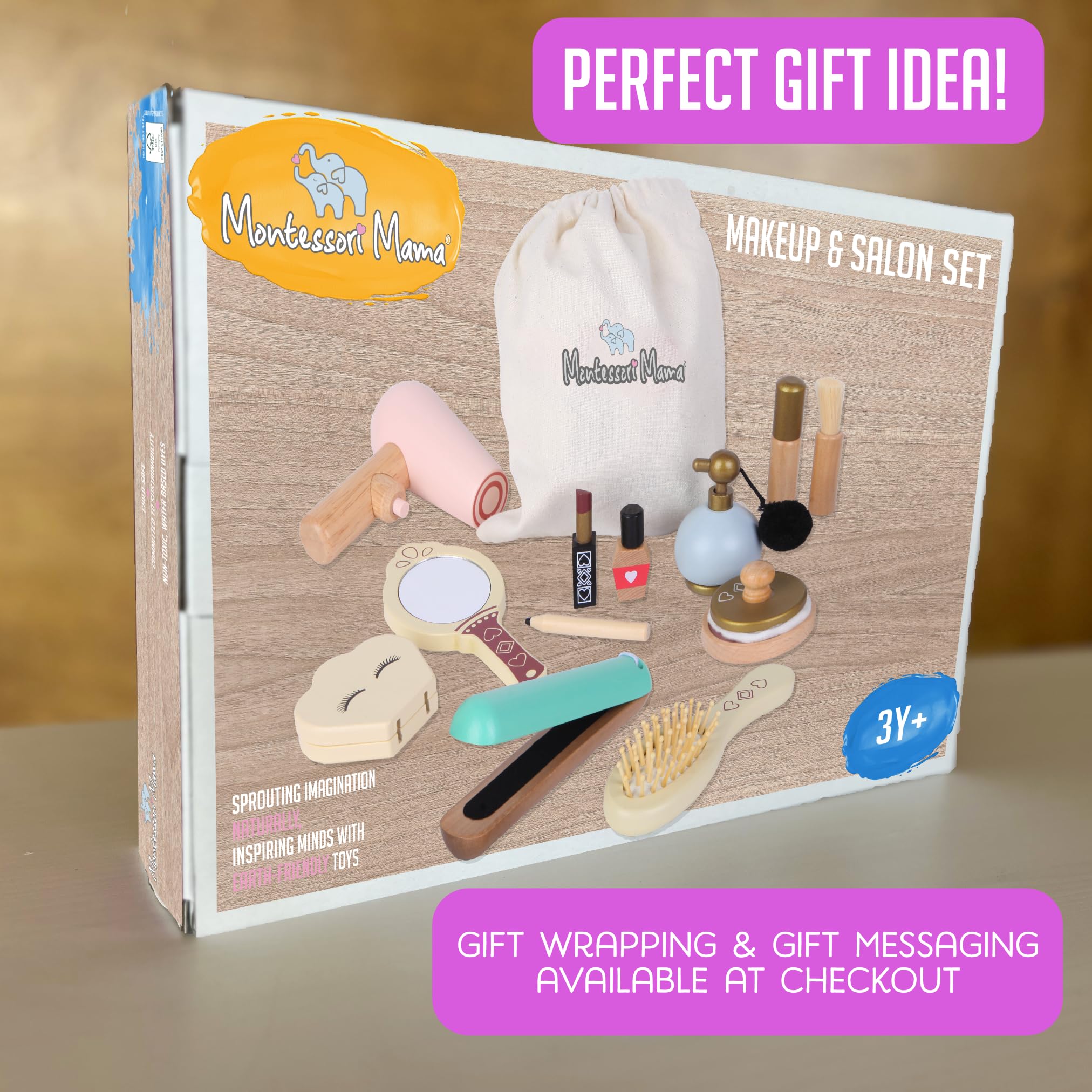 Montessori Mama lipstick toy for color exploration and expressive pretend makeup