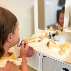 Montessori Mama wooden mirror for role-play reflection and social play