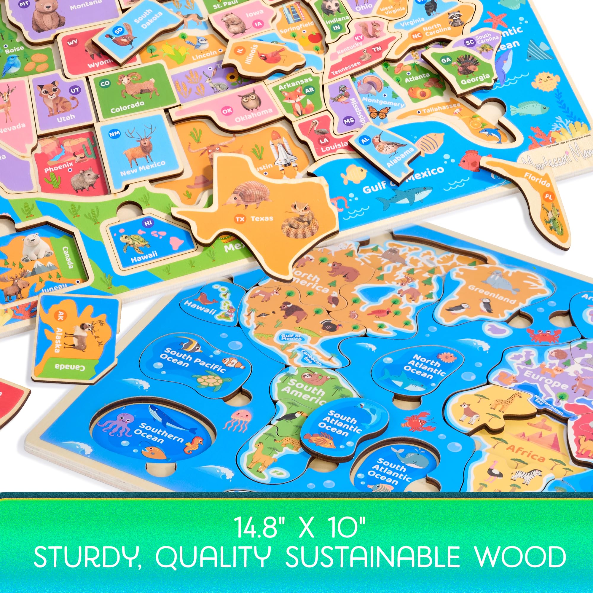 Montessori Mama perfect-gift-for-kids puzzle set for homeschool or classroom use.